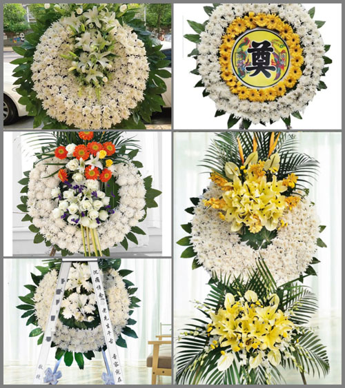 广东韶关市南雄市珠玑镇灵潭村花圈速递